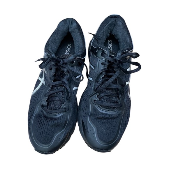 Asics Gel-Kayano 22 Black Silver Running Shoes T598N Mens 8